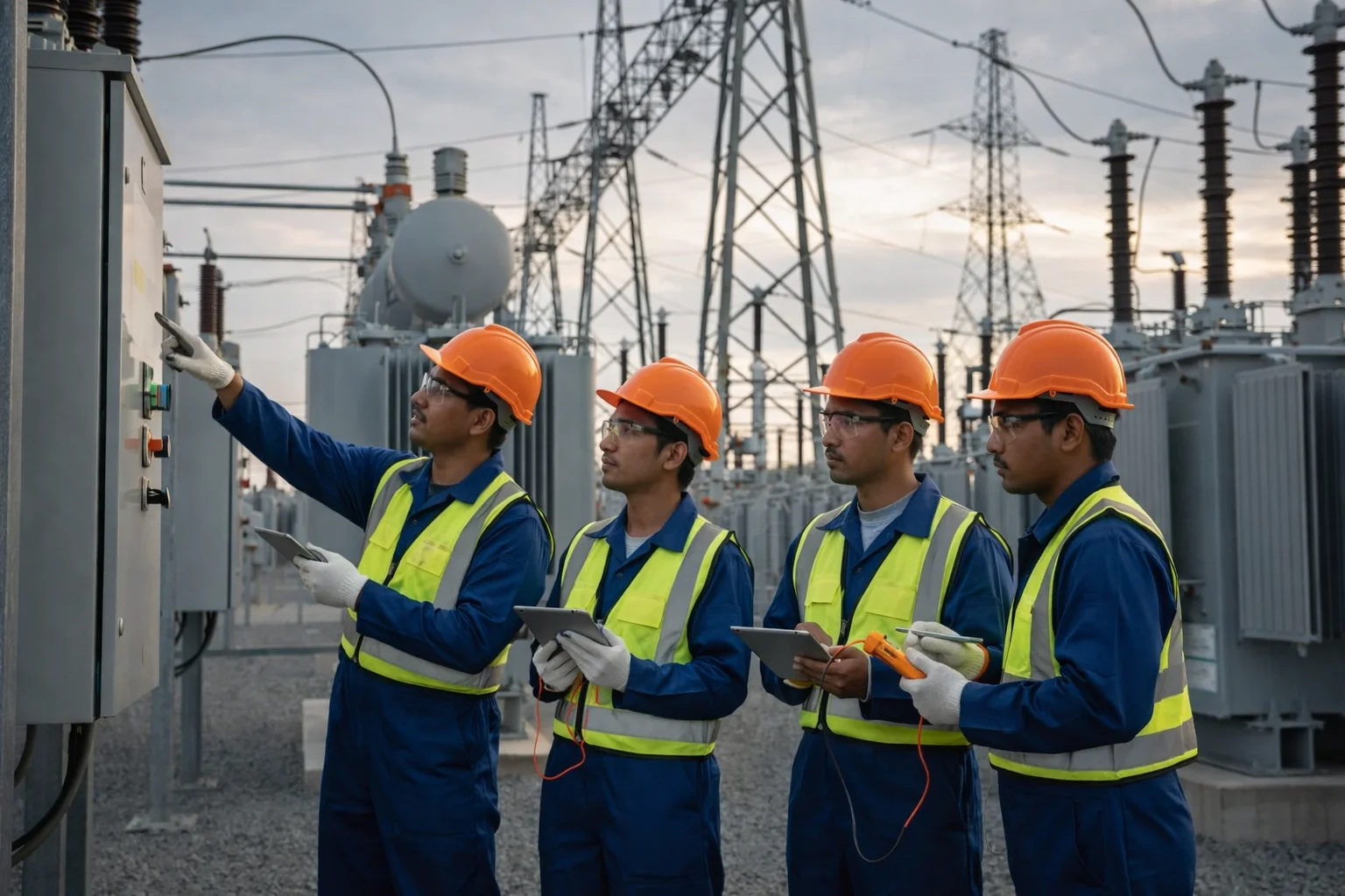 Electrical equipment inspection by Indian engineers